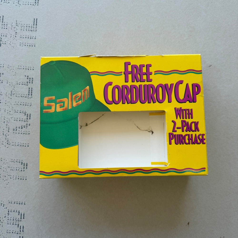 Vintage Salem‎ Cigarettes Corduroy Cap NEW